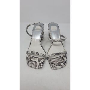 Dolce Vita Noles Double Strap Black White Snake Print Slides